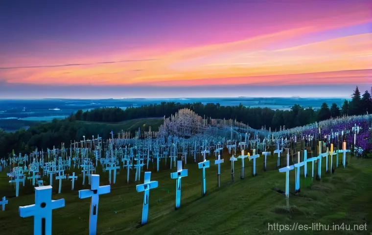 리투아니아 내 종교 및 신앙 생활 - **Prompt:** A serene, sun-drenched scene depicting a Lithuanian family participating in the Žolinė (...